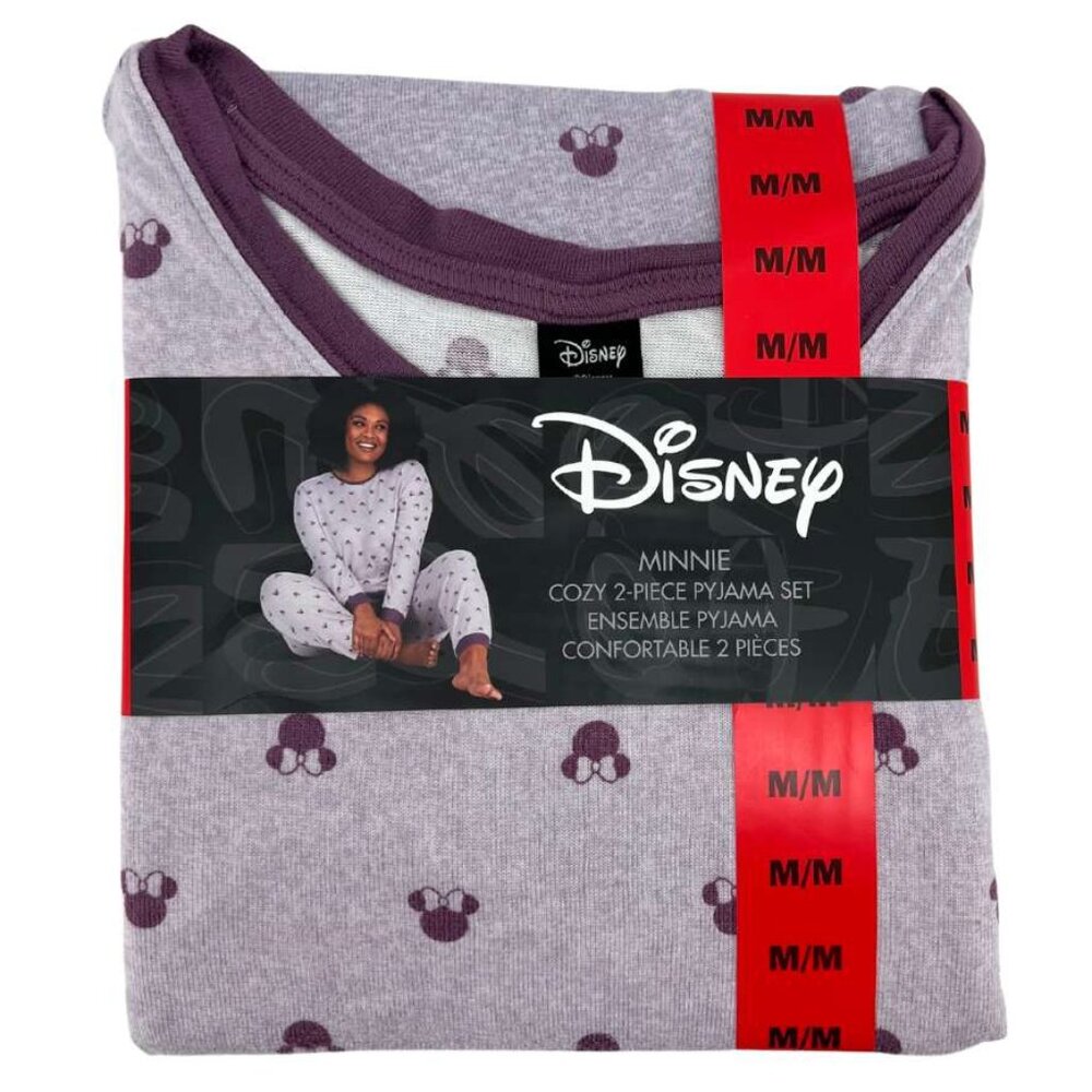Disney Women's Pyjama Set | Minnie Mouse | 2 Piece | Purple | Various Sizes
